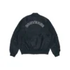 Giacca aviatore retrò sportiva ampia con logo SS22 Unisex Nero