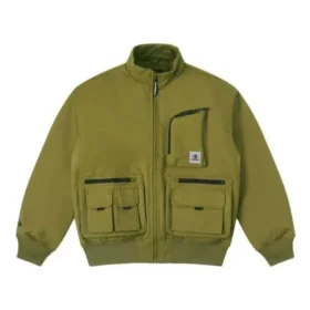 Giacca bomber corta in piuma Taglie asiatiche “Verde oliva”