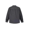 Giacca-camicia da uomo Converse Flowers con piccolo logo, stile retrò, cuciture a contrasto e tessuto intrecciato, nero scuro