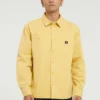 Giacca casual da uomo Converse in maglia con bottoni, stile retrò, maniche lunghe, color oro