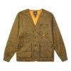 Giacca casual da uomo Converse Retro con tasche multiple, verde, per stare al caldo