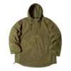 Giacca casual sportiva da uomo Converse x Kim Jones con cappuccio e mezza zip, verde militare