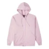 Giacca con cappuccio a maniche lunghe con cerniera in tinta unita Taglie asiatiche “Rosa-Viola”