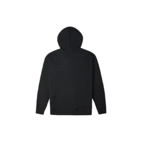 Giacca con cappuccio a maniche lunghe con zip in tinta unita, modello per coppia, nera