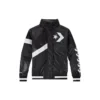 Giacca con cappuccio casual sportiva con logo, nera