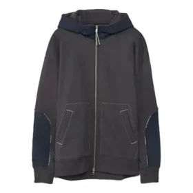 Giacca con cappuccio e zip da uomo Converse x Paria Farzaneh Crossover Splicing, blu