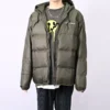 Giacca con cappuccio imbottita in piuma Taglie asiatiche “Cargo Khaki”