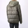 Giacca con cappuccio imbottita in piuma Taglie asiatiche “Cargo Khaki”
