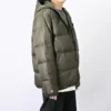 Giacca con cappuccio imbottita in piuma Taglie asiatiche “Cargo Khaki”