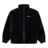 Giacca con colletto alto, ampia, con logo e isolante, stile coppia, nero