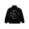 Giacca con colletto alto, ampia, con logo e isolante, stile coppia, nero