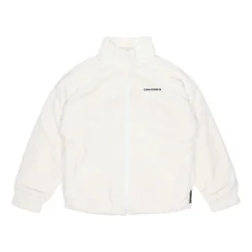 Giacca con colletto morbido e logo Stay Warm, taglie asiatiche “Bianco”