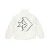 Giacca con colletto morbido e logo Stay Warm, taglie asiatiche “Bianco”