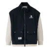 Giacca con zip integrale Taglie asiatiche “Black White”