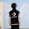Giacca con zip integrale Taglie asiatiche “Black White”