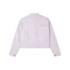 Giacca corta casual reversibile con stampa, viola