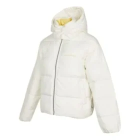 Giacca corta in piuma e tessuto Taglie asiatiche “White”