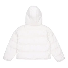 Giacca corta in piuma e tessuto Taglie asiatiche “White”