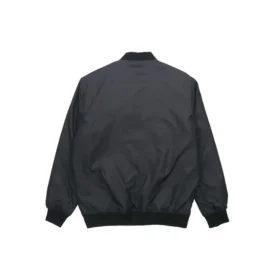 Giacca da baseball Converse Aviator da uomo in tessuto antivento con cerniera, autunnale, nera
