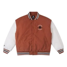 Giacca da baseball imbottita Taglie asiatiche “Bianco Marrone”
