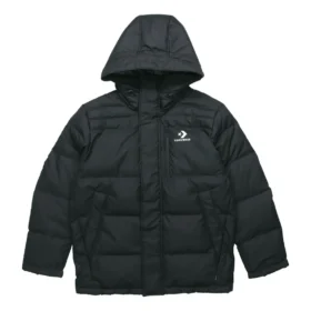 Giacca da uomo Converse Outdoor con imbottitura in piuma, nera
