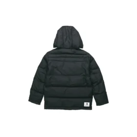Giacca da uomo Converse Outdoor con imbottitura in piuma, nera