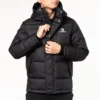 Giacca da uomo Converse Outdoor con imbottitura in piuma, nera