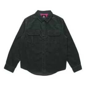 Giacca da uomo Converse Sports Cargo in velluto a coste, nera