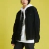 Giacca da uomo Converse Sports Cargo in velluto a coste, nera