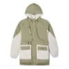 Giacca da uomo taglie asiatiche “Verde oliva e bianco”