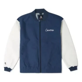 Giacca in tessuto a maglia a catena Taglie asiatiche “Blue White”