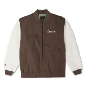 Giacca in tessuto a maglia a catena Taglie asiatiche “Earthy Brown”