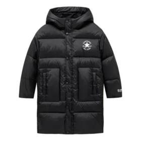 Giacca lunga con logo Taglie asiatiche “Nero Bianco”