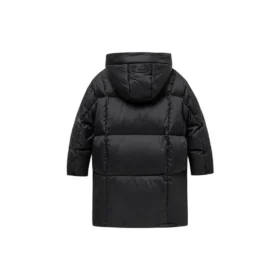 Giacca lunga con logo Taglie asiatiche “Nero Bianco”