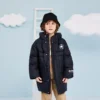 Giacca lunga con logo Taglie asiatiche “Nero Bianco”