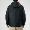 Giacca nera imbottita con cappuccio e maniche lunghe da uomo Converse Casual Sports Cargo