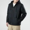 Giacca nera imbottita con cappuccio e maniche lunghe da uomo Converse Casual Sports Cargo