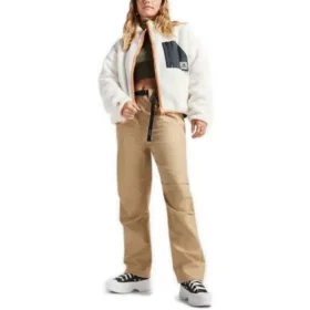 Giacca reversibile Sherpa con zip integrale Taglie asiatiche “Egret Black”