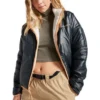 Giacca reversibile Sherpa con zip integrale Taglie asiatiche “Egret Black”