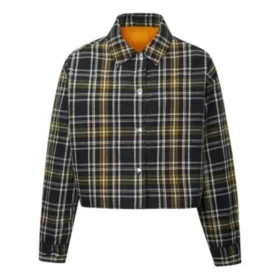Giacca reversibile stile camicia Taglie asiatiche “Black Grey”