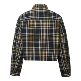 Giacca reversibile stile camicia Taglie asiatiche “Black Grey”