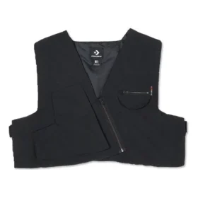 Gilet corto patchwork dalle forme irregolari Taglie asiatiche “Nero”
