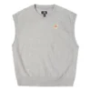 Gilet in maglia a doppia trama, taglie asiatiche “Grigio”