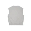 Gilet in maglia a doppia trama, taglie asiatiche “Grigio”