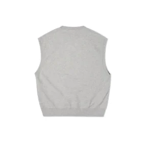 Gilet in maglia a doppia trama, taglie asiatiche “Grigio”