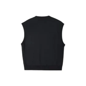 Gilet in maglia a doppio twill Taglie asiatiche “Nero”