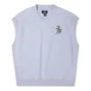 Gilet in maglia felpata a spina di pesce Taglie asiatiche “Viola”