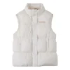 Gilet Super Puffer in materiale sintetico Taglie asiatiche “Cream White”