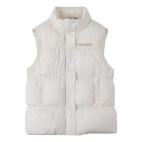 Gilet Super Puffer in materiale sintetico Taglie asiatiche “Cream White”
