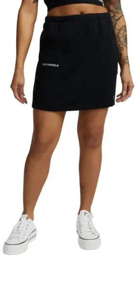 Gonna in felpa French Terry con logo “Black”